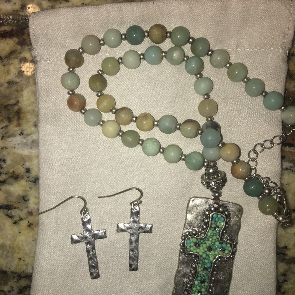 Turquoise Earring & Necklace Set